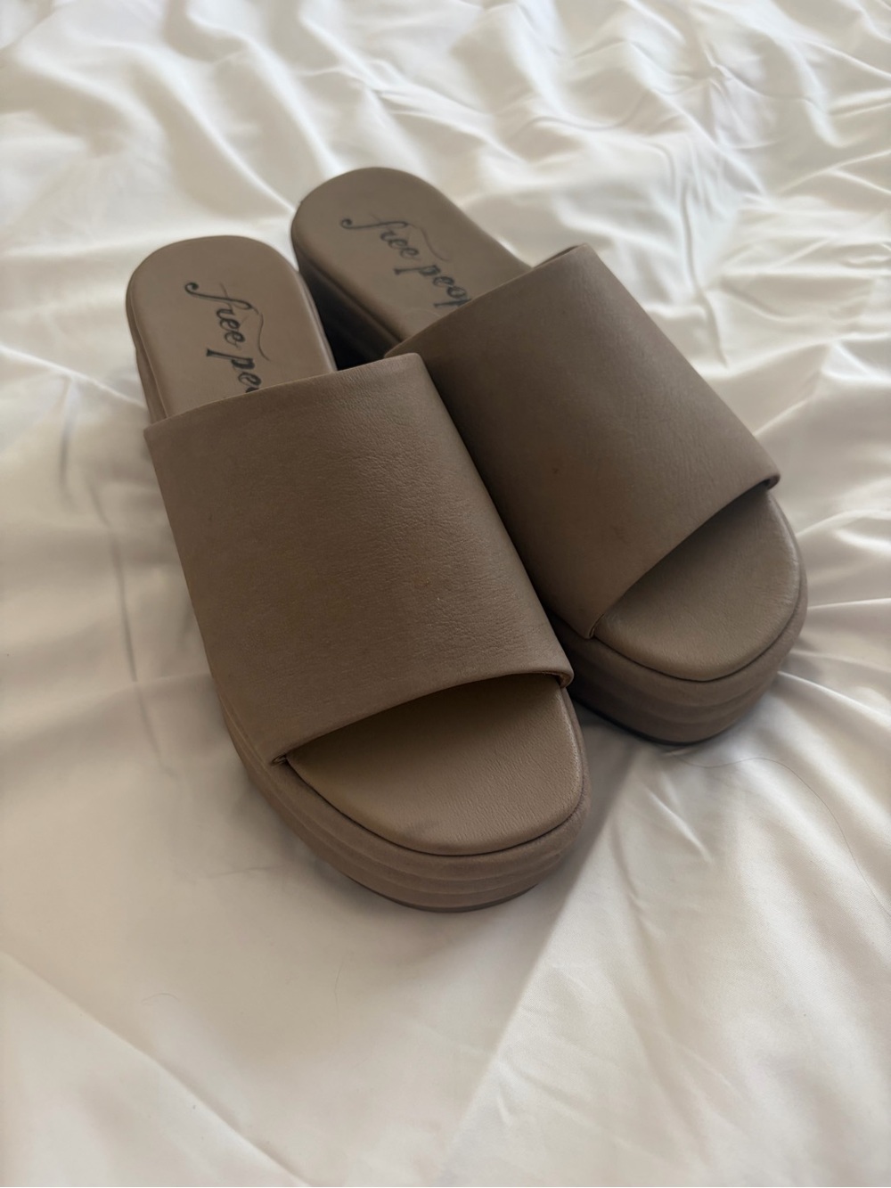Practically new free people platform sandals